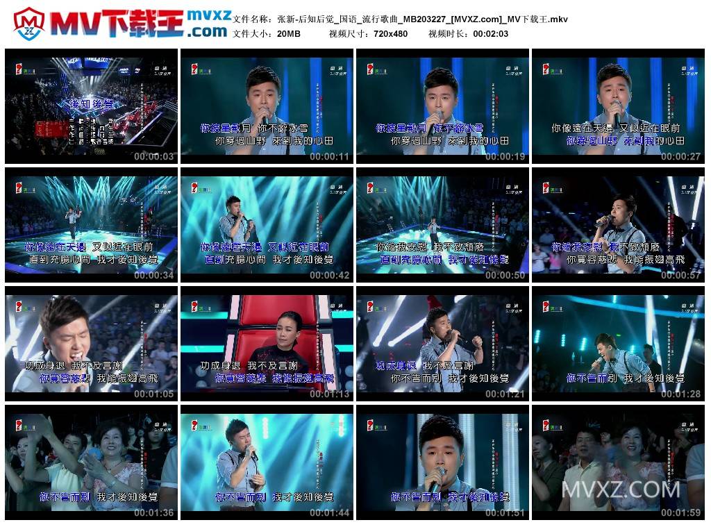 张新-后知后觉_国语_流行歌曲_MB203227